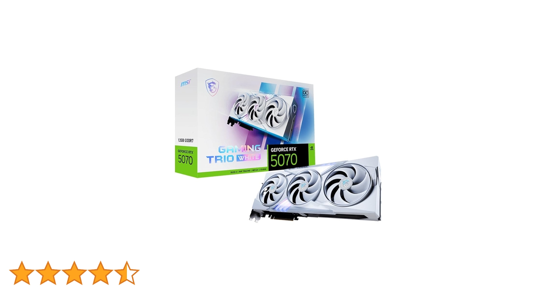 グラフィックボード・グラボ・ビデオカード MSI GeForce RTX5070 gaming trio white MSI GeForce RTX™ 5070 12G GAMING TRIO OC WHITE